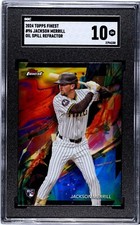 Jackson Merrill 2024 Topps Finest #96 Oil Spill Refractor Rookie RC SSP SGC 10