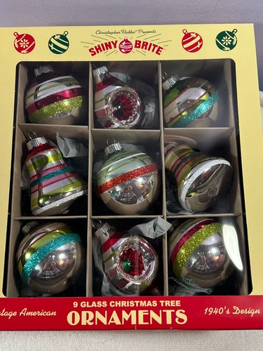 Radko Shiny Brite Weihnachtsschmuck 9er Set Glocken Einzüge Kugeln 2023 MAX7943 - Bild 8 von 8