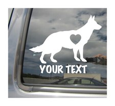 German Shepherd Dog Love Custom Name Text Cars Laptop Vinyl Decal Sticker 01131