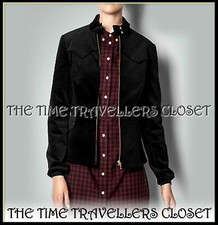 Fred Perry Amy Winehouse Rare Black Thick Velvet Harrington Jacket Uk 10 38 £299