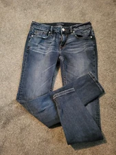 Women's Vigoss The Jagger Skinny Dark Faded Stretch Blue Jeans Size 27 x 29