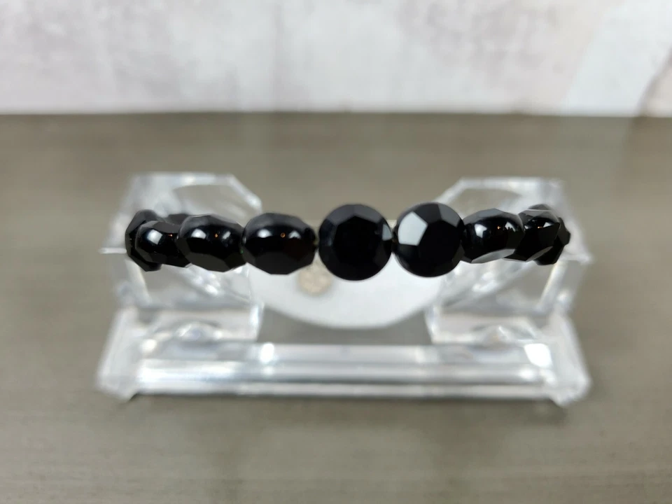 Brazalete ALEX y ANI Barra Paleta de Colores Negro Jet Lux Brazalete Expandible Tono Plateado B Foto 3 de 4