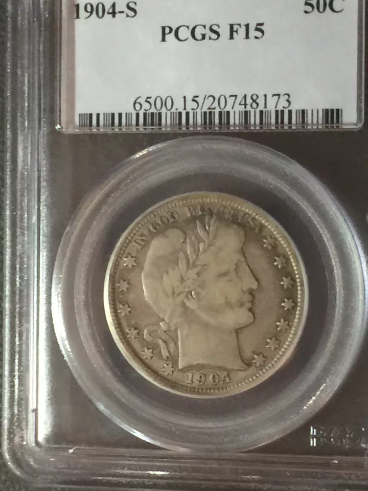 1904-S PCGS F-15 Barber Half Dollar LITY and Most all of BER Combine Ship - Image 3 of 4