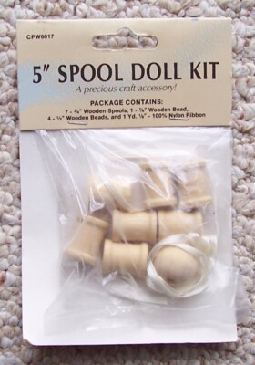 New 5'' Wooden Spool Doll Kit Craft