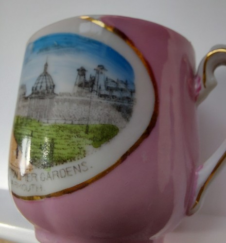 Antique Pink Lustre GREAT YARMOUTH NORFOLK UK - Souvenir Cup & Saucer German - Picture 9 of 21