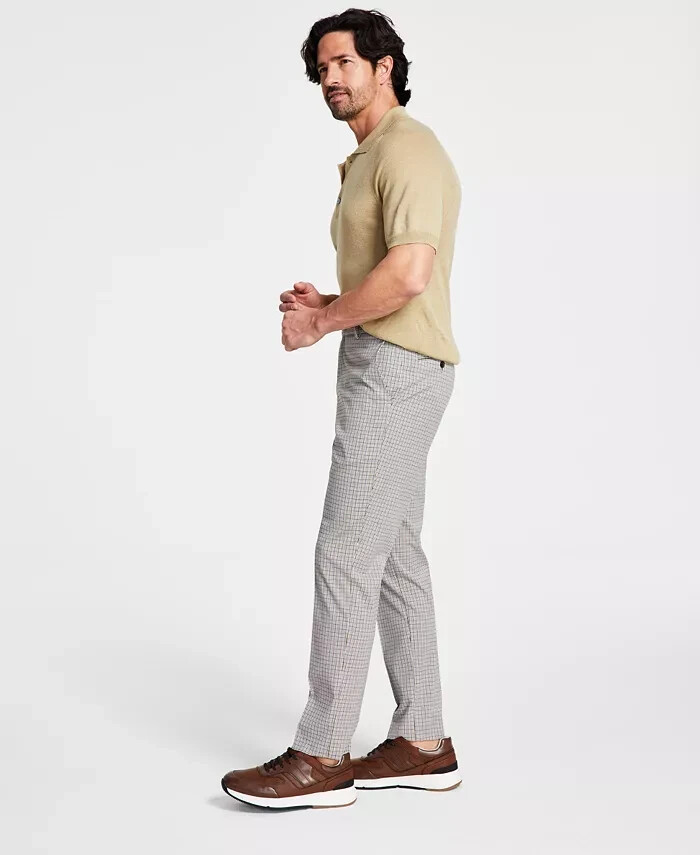 tommy hilfiger men's modern-fit th flex stretch plaid dress pants Tommy Hilfiger Men's Dress Pants 30 x 32 Tan Modern-Fit TH Flex Stretch Plaid