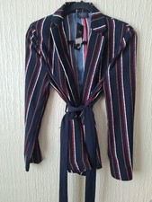 Marks And Spencer Size 10uk Women Jacket Navy Multistripped Express Shipping