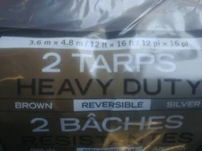 Heavy Duty Waterproof Tarps 16' X 12' (2) Pack