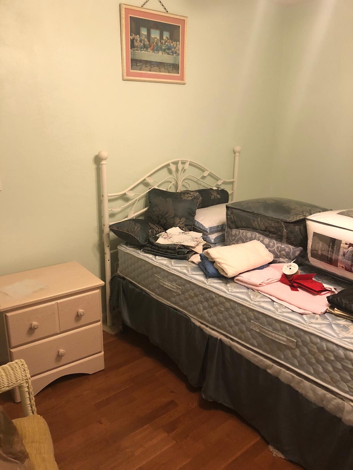 3 Pc Cream Wooden Twin Bed set Includes Twin Bed and Mattress eBay