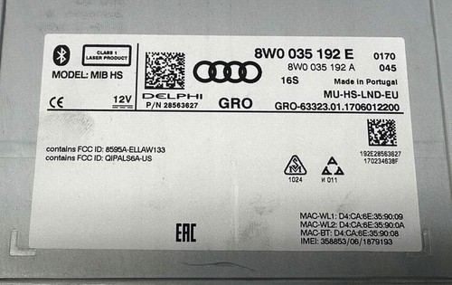 Audi A4 B9 A5 Q5 CD SD Audio Multimedia Navigation MIB HS 8W0035192E Delphi - Bild 7 von 10