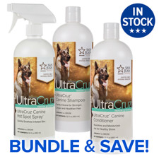 UltraCruz Canine Dog Shampoo Conditioner Bundle w/ Hot Spot Spray, 32 oz Each