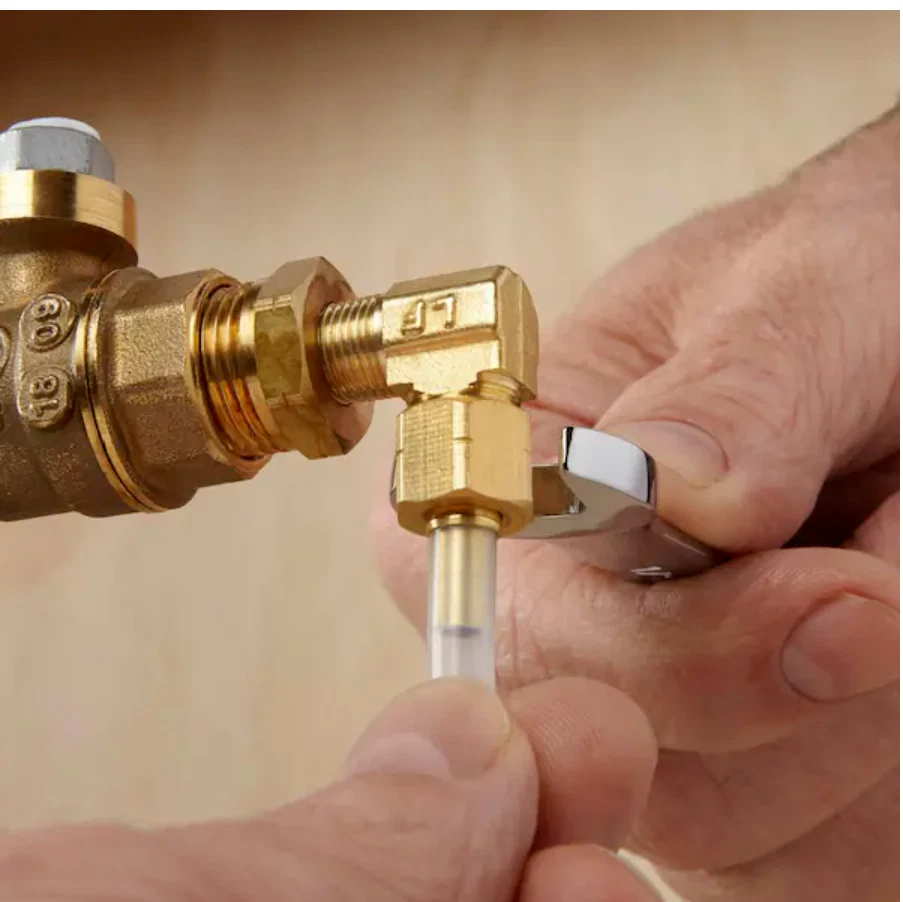 1/4 in OD Compression x 1/8 in. MIP 90-Degree Brass Elbow Adapter Fitting LFA-29 - Image 4 of 4