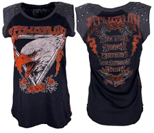 Affliction Women's T-shirt Nighthawk Biker Tattoo