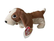 NEW TY Beanie Babies Baby Plush Stuffed Animal Tracker Basset Hound Puppy Dog