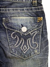 New MEK Denim Brand Jean Men's Slim Straight leg Harbin Vintage Blue 