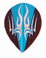 Dart Flights-Blue, Black, Silver Tribal Teardrop 5 Sets