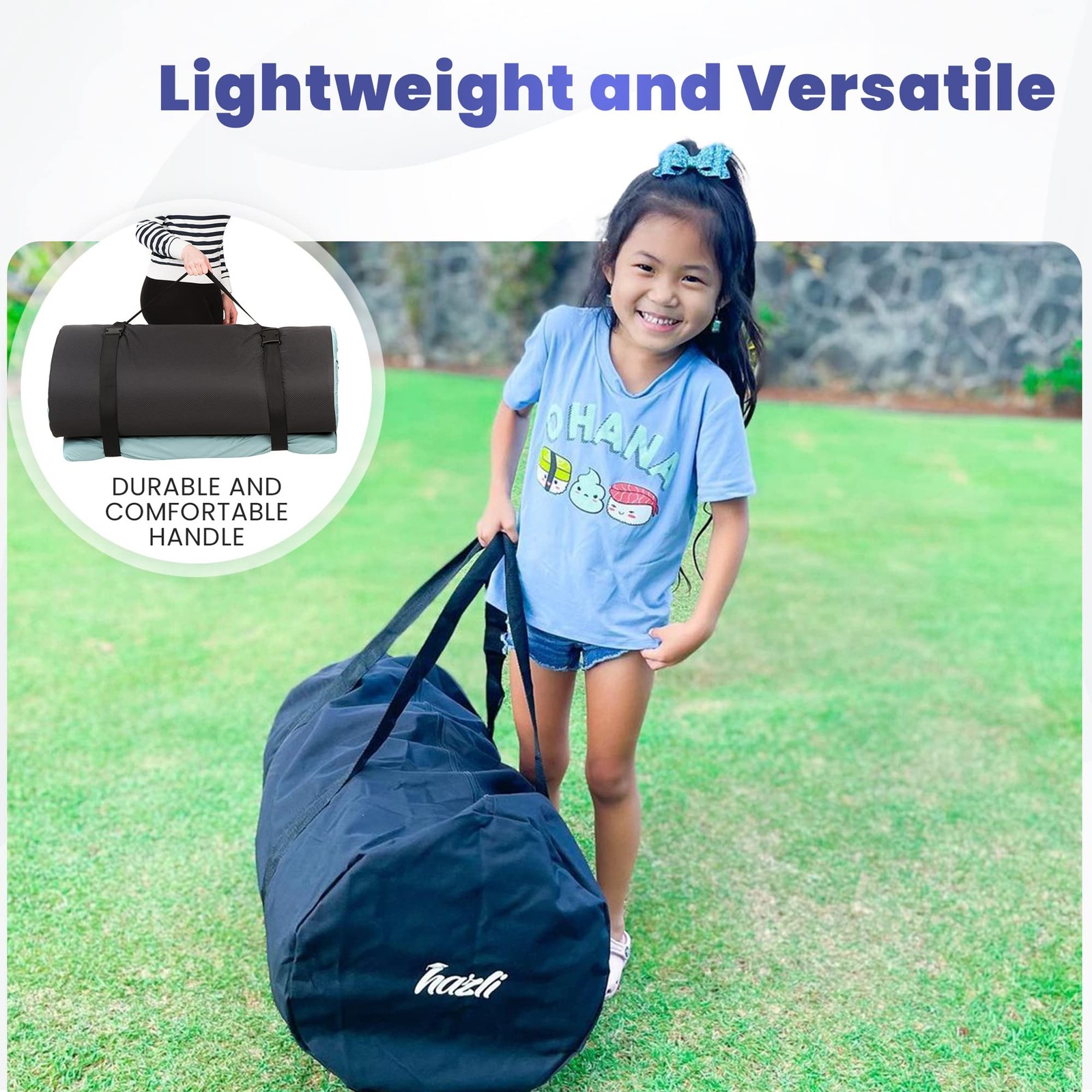 Matrix Comfort-Cell Memory Foam Camping Mattress Pad - Roll Up Mattress for A...