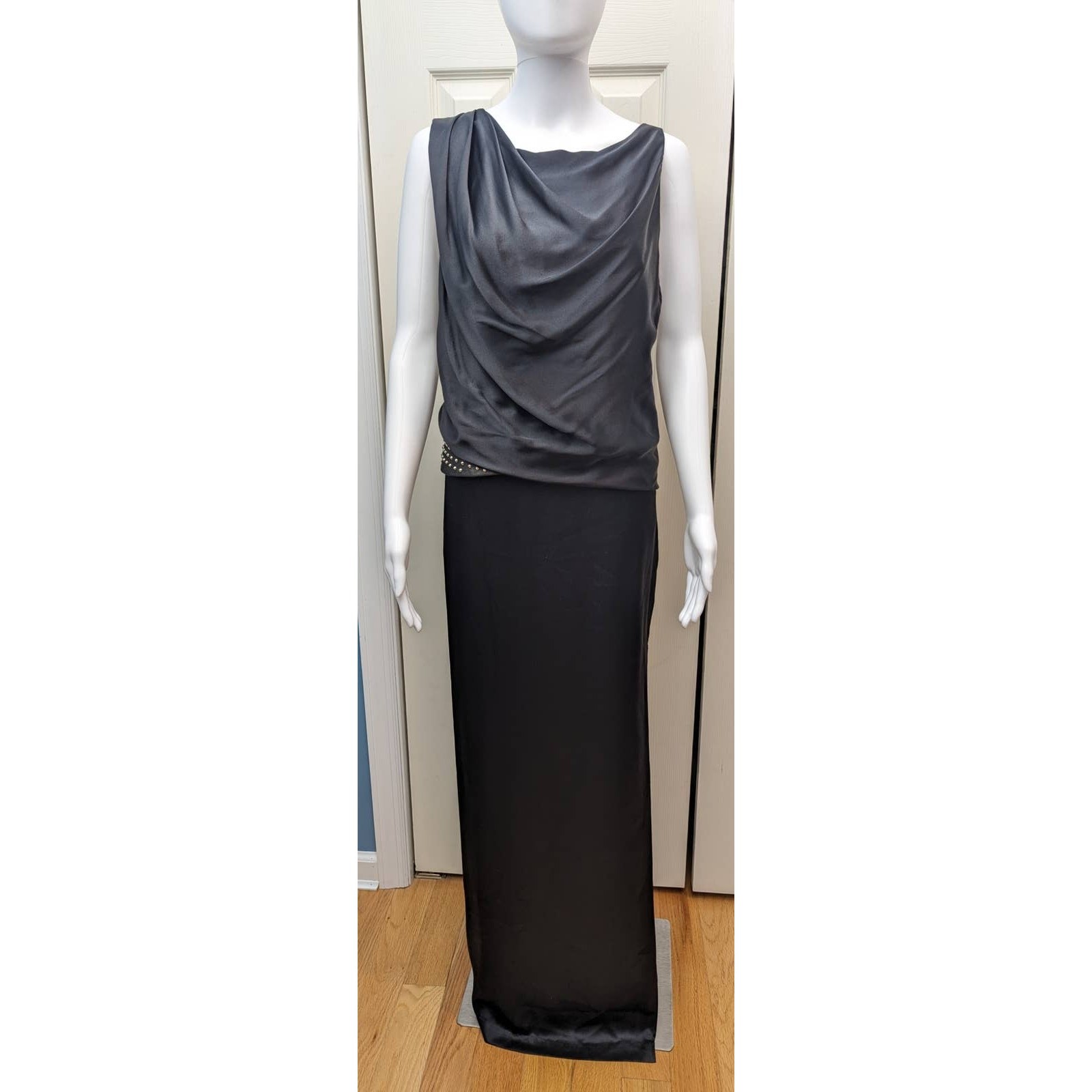 Eternal Silk Maxi Dress Size S with Studs for Date Night Wedding Guest