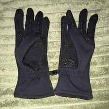 Decathlon Men's Touchscreen Gripper Fleece Gloves Warm Wrist Black One Size