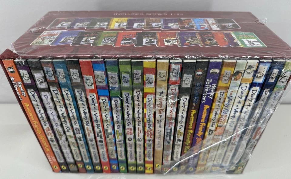 Diary of a Wimpy Kid Vol 1-23 Box of Books Jeff Kinney PB ISBN 9781419729867 Foto 2 de 4