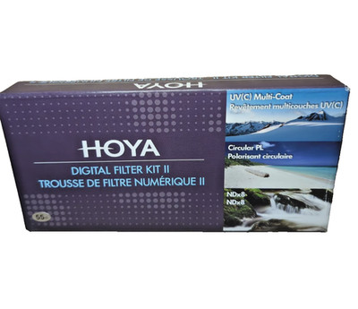 Genuine HOYA Digital Filter Kit II 55mm, UV, ND8, CPL, CIR-PL, polarizer, NEW