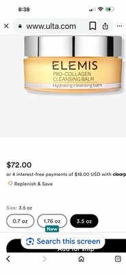 Elemis Pro-Collagen Hydrating Cleansing Balm Padina Pavonica 3.5 oz