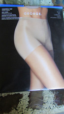 GEORGE Vintage OATMEAL Nylon Control Top PANTYHOSE - 150 to 200 lbs- Size PLUS