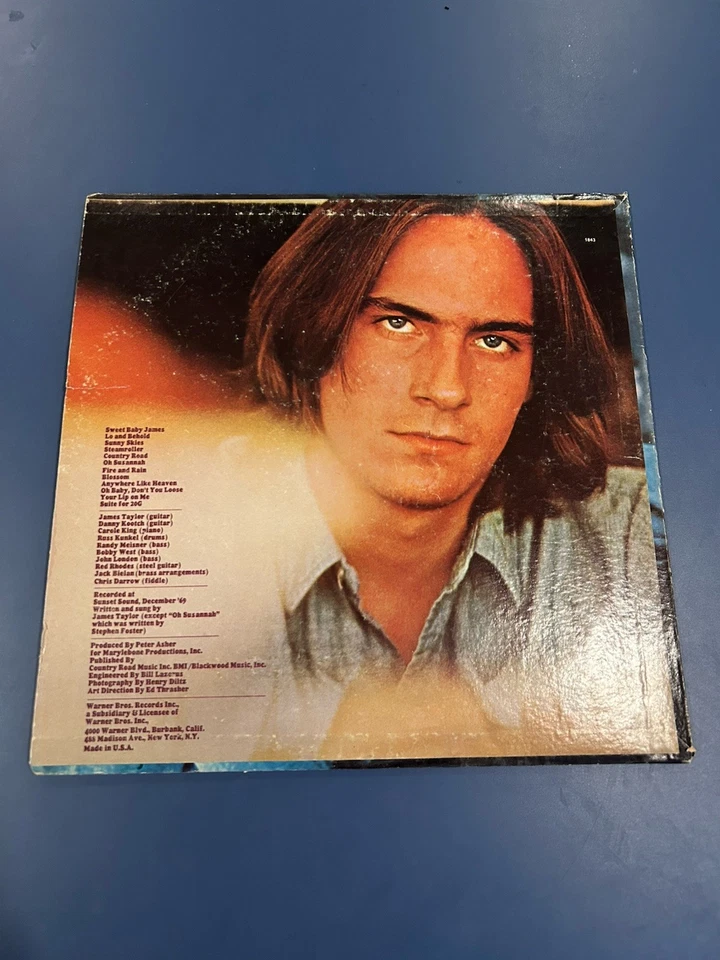 James Taylor Sweet Baby James Vinyl Record WS 1843 Green Label VG - Image 2 of 4