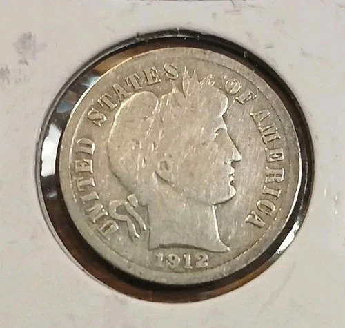 1912-D Barber Dime Good 90% Silver Philadelphia Mint