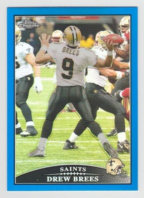 DREW BREES 2009 Topps Chrome BLUE REFRACTOR #TC26 SP Super Bowl Season HOF 2026