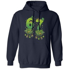 67 Meme St Patrick's Day - 6-7 Lucky Irish Hands Unisex Hooded Sweatshirt
