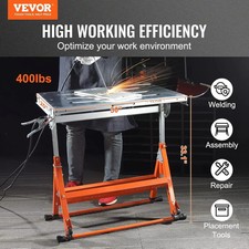 Welding Table Foldable 30"x20",Welding Table 400lbs Load Capacity Steel on Wheel