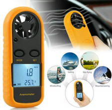 Digital Anemometer Air Flow Meter LCD Wind Speed Gauge Handheld Thermometer