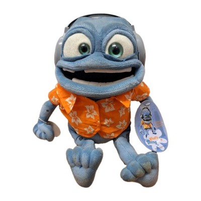 Vintage 2005 Crazy Frog Plüsch 12,5 Zoll The Annoying Thing orangefarbenes Shirt KEIN SOUND 
