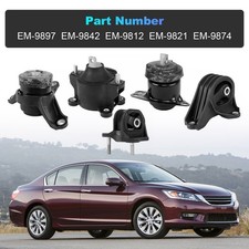 5x Motor Mount Set For Honda Accord 13-17 2.4l Engine Only At Cvt Trans 5x Motor Mount Set For Honda Accord 13-17 2.4l Engine Only At Cvt Trans