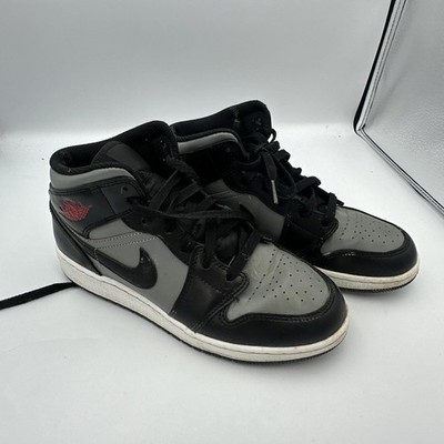 Nike Air Jordan 1 Mid Shadow Black / Grey Sneaker Größe UK 5,5
