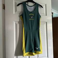 Abingdon Rowing Club Oxford shire Mizuno Unisuit Uni Suit Small Green & Yellow
