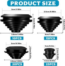 Poppstar Kabelschutz-Tülle oval (91 x 37 x 11mm) Kabeldurchführung aus Gummi