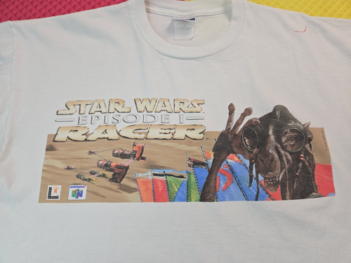 Star Wars Vintage N64 Nintedo 64 Episode 1 Pod Racers Promo T Shirt Mens XL - Picture 3 of 7