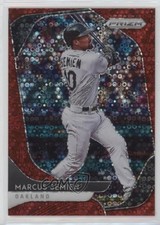 2020 Panini Prizm Tier II Quick Pitch Red Donut Circle 53/99 Marcus Semien 07rd