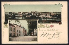Vegesack, Hotel Bellevue, Ortsansicht, Ansichtskarte 1902 