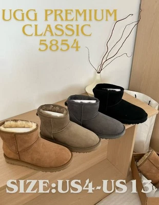 UGG AUSTRALIA UGG Classic Women Men Unisex 5854 Boots Premium Sheepskin Waterproof US4-US14