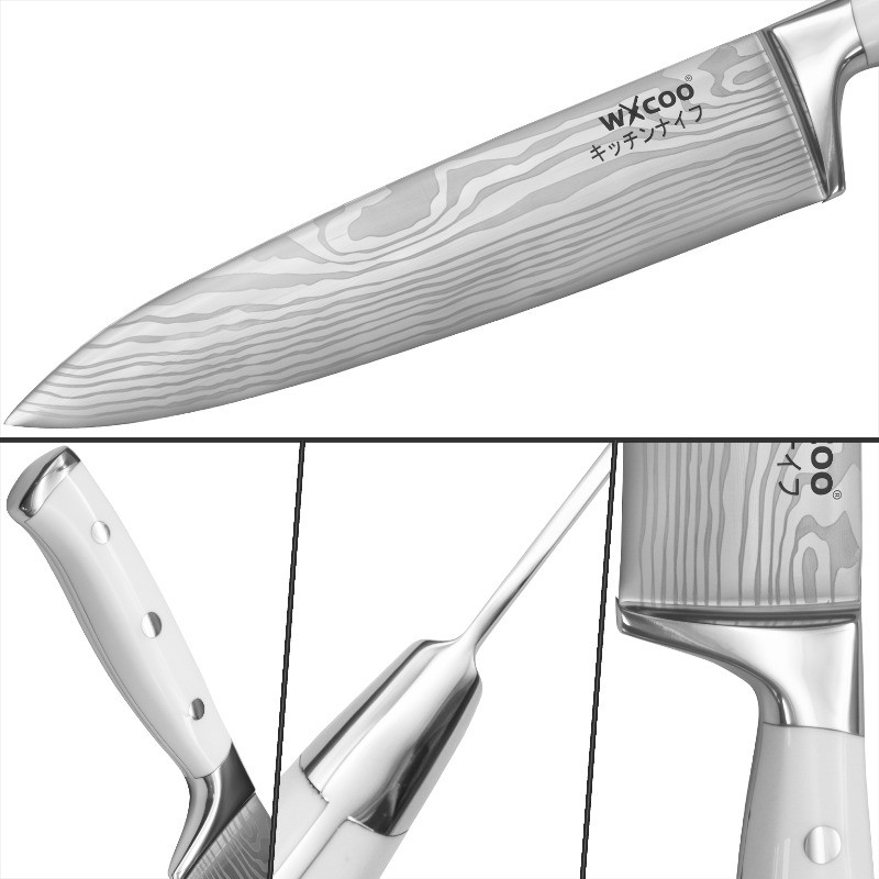 12-Piece Stainless Steel Knife Set for Kitchen Cooking and Outdoor Camping