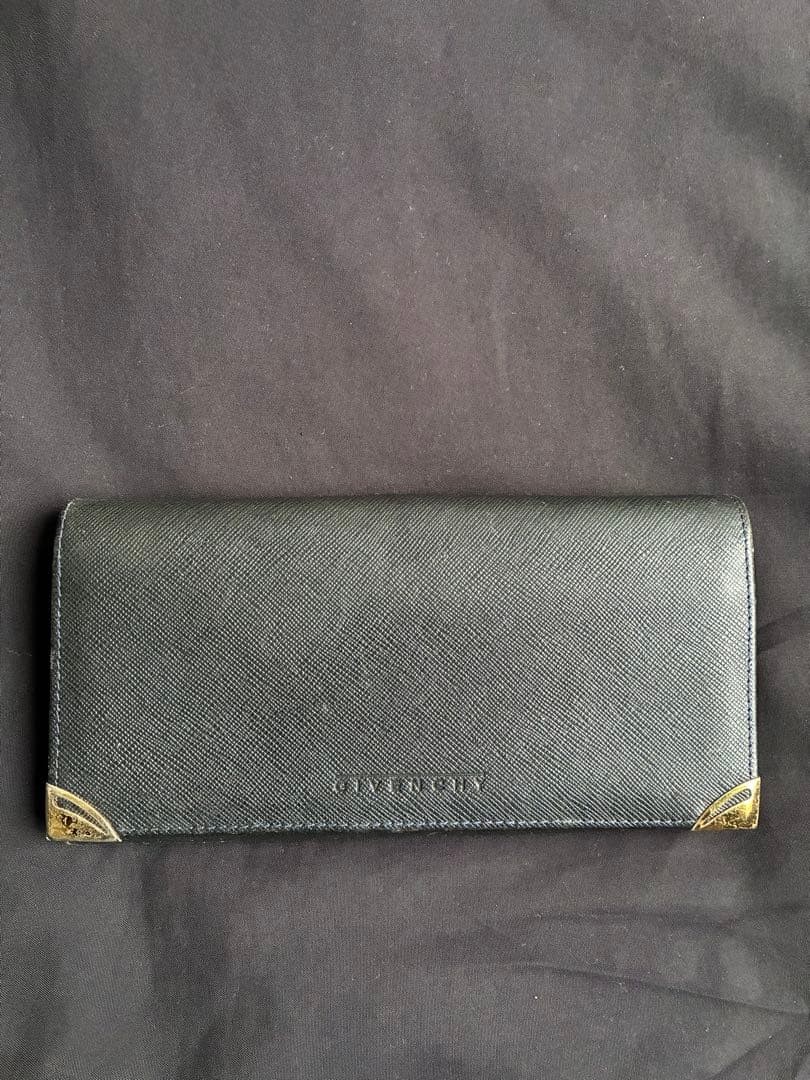 Givenchy Women Accessory Black Leather Long Wallet Vintage Limited Edition VHTF