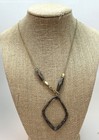 Kenneth Cole Reaction Two Tone Textured Pendant & Beads Necklace 17.8g — photo 4
