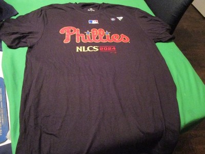 NEW FANATICS MLB PHILADELPHIA PHILLIES NLCS 2024 MENS S/S T SHIRT BLACK XL