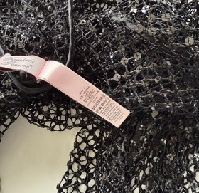 Agent Provocateur Texas Fishnet Jumpsuit Cover Up Black Sequin Size 2