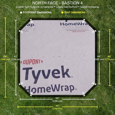Tyvek Footprint for the NORTH FACE BASTION 4 Tent