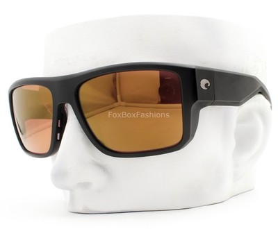 Costa Del Mar Taxman Sunglasses Matte Black Polarized Gold Glass 580 w/case 