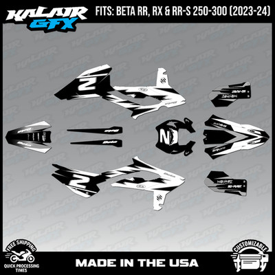 Graphics Kit for Beta RR, RX,RR-S 250 300 (2023-2024) Vizion Series - White